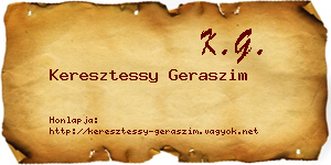 Keresztessy Geraszim névjegykártya